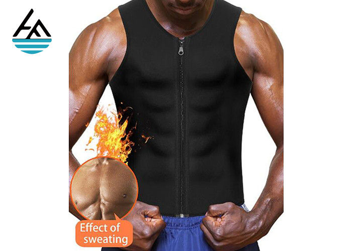 Gym Workout 2mm  Neoprene Vest Mens , Neoprene Sweat Vest With Zipper